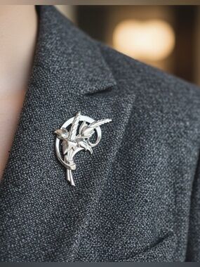 Antique Art Deco Stalks of Wheat Brooch